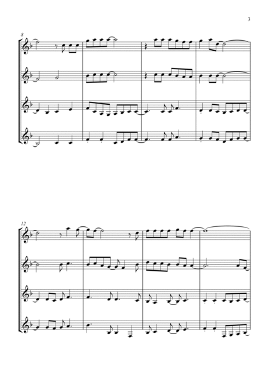 Marry You Clarinet Quartet scores gallery preview page 3