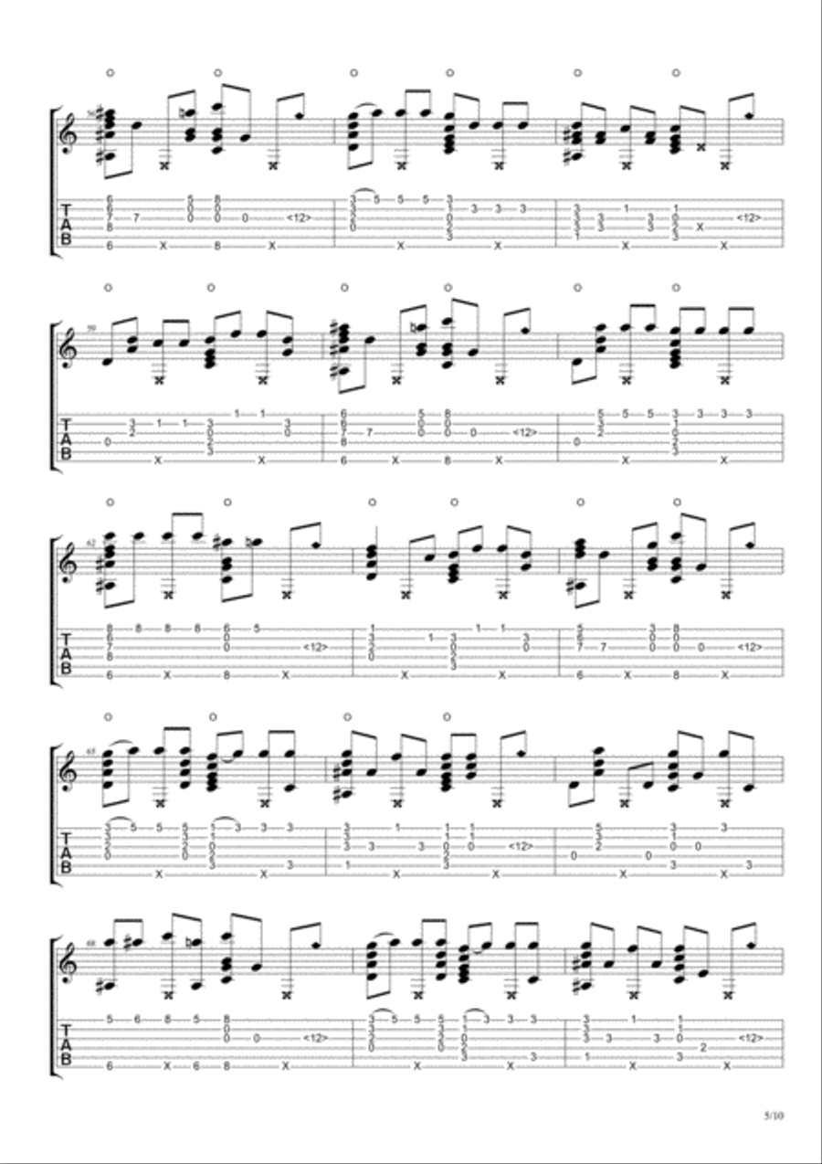 somebody that I used to know Electric Guitar scores gallery preview page 5