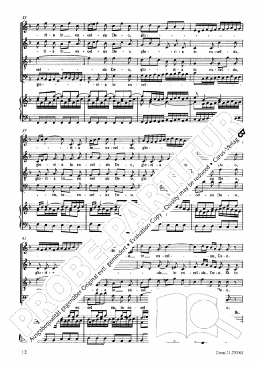 Mass in F major 4-Part scores gallery preview page 16