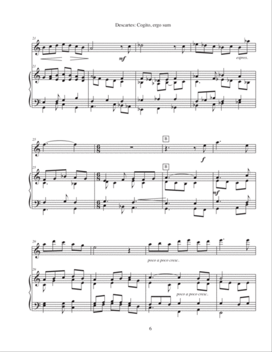 Philosophical Sketches for Violin and Piano Violin Solo scores gallery preview page 6