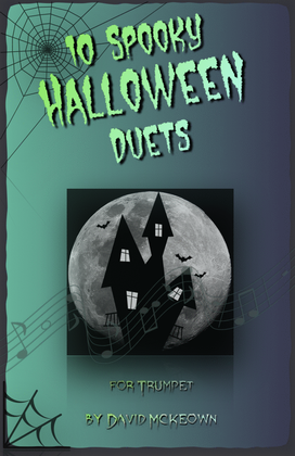Book cover for 10 Spooky Halloween Duets for Trumpet