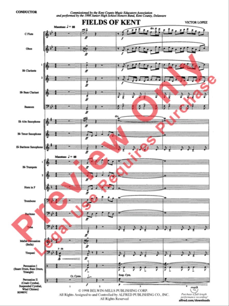 Fields of Kent Concert Band scores gallery preview page 3