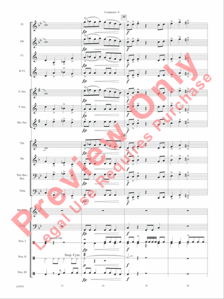 Hooroosh! Hooroosh! Concert Band scores gallery preview page 11