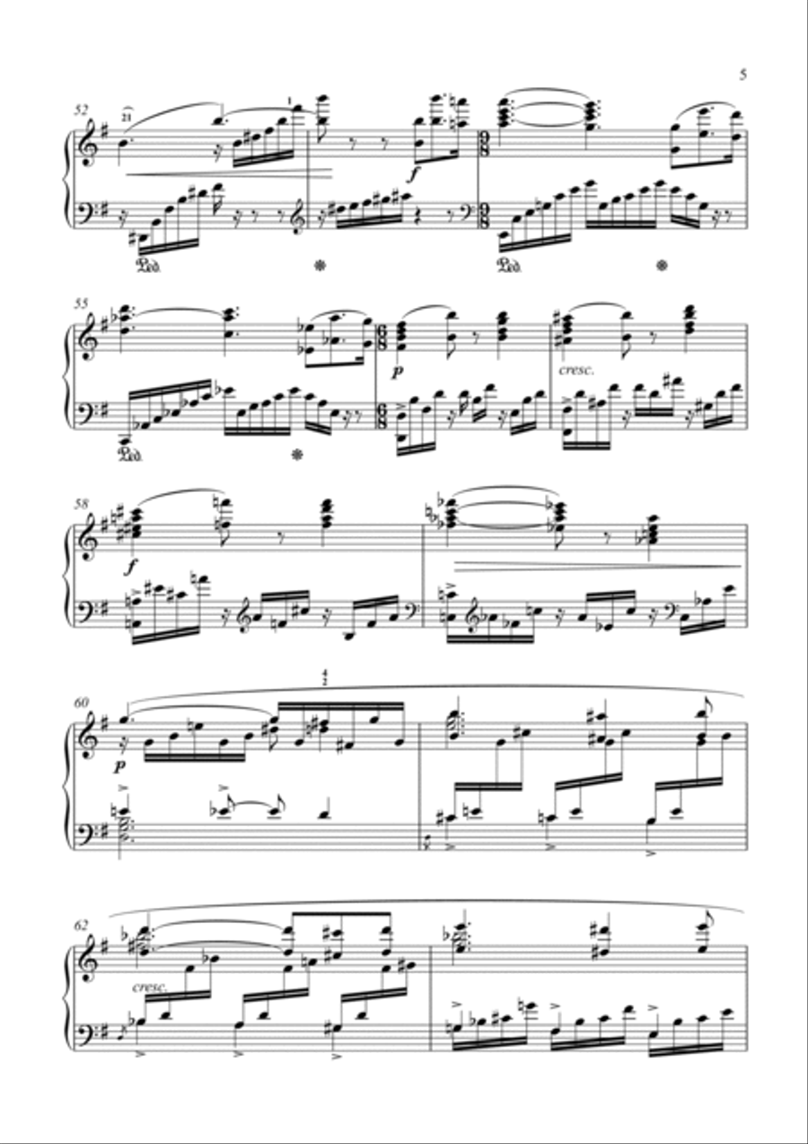 Faure-Barcarolle No. 2 in G Major, Op. 41 Piano Solo scores gallery preview page 6