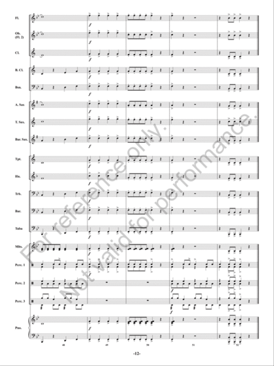 Danza Del Mambo Concert Band scores gallery preview page 13