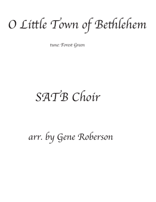 Book cover for O Little Town of Bethlehem SATB Forest Green (melody)
