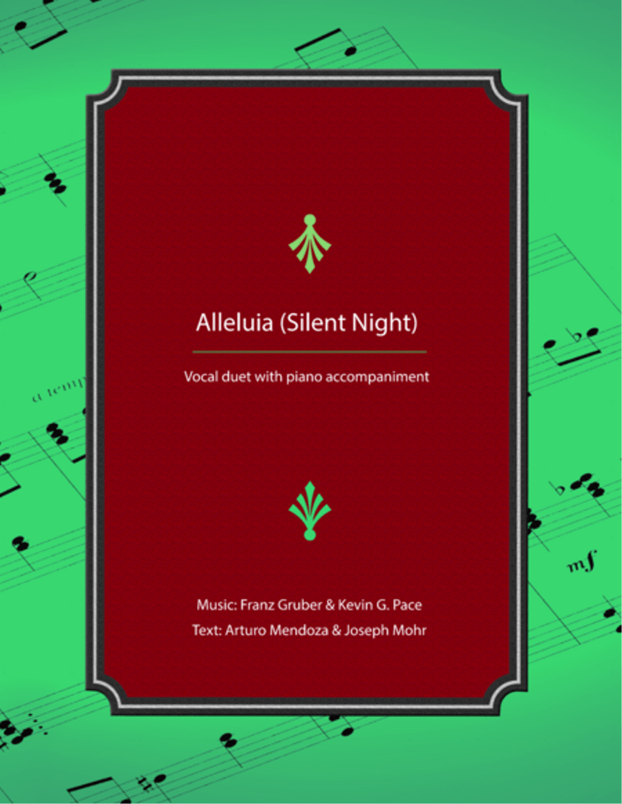Alleluia (Silent Night) - vocal solo or duet for alto voice with piano accompaniment Alto Voice scores gallery preview page 1