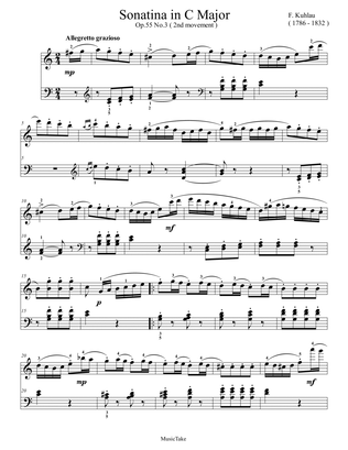 Kuhlau Sonatina in C Major Op.55 No.3 (2nd movement)
