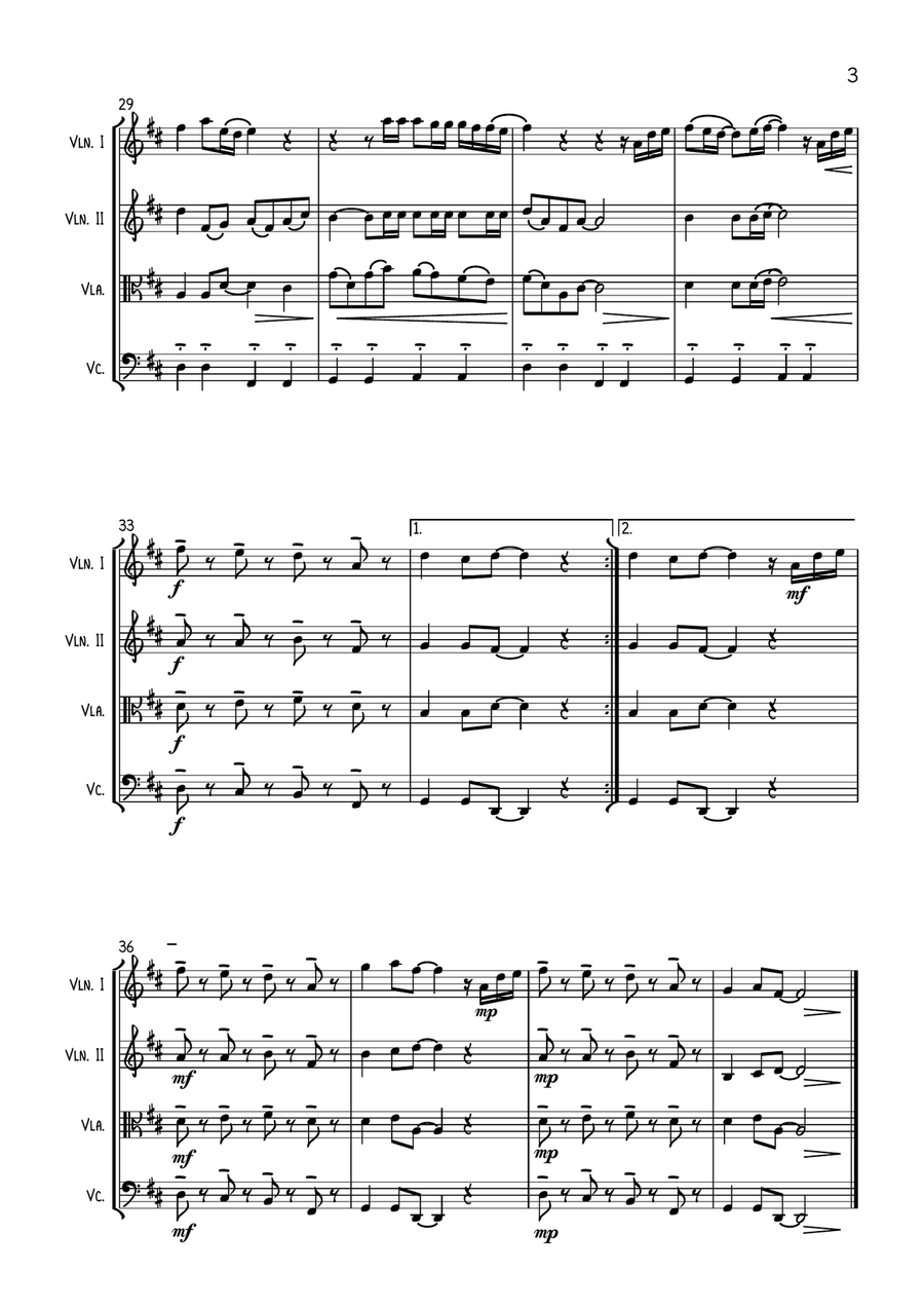 Thinking Out Loud Thinking Out Loud String Quartet scores gallery preview page 3
