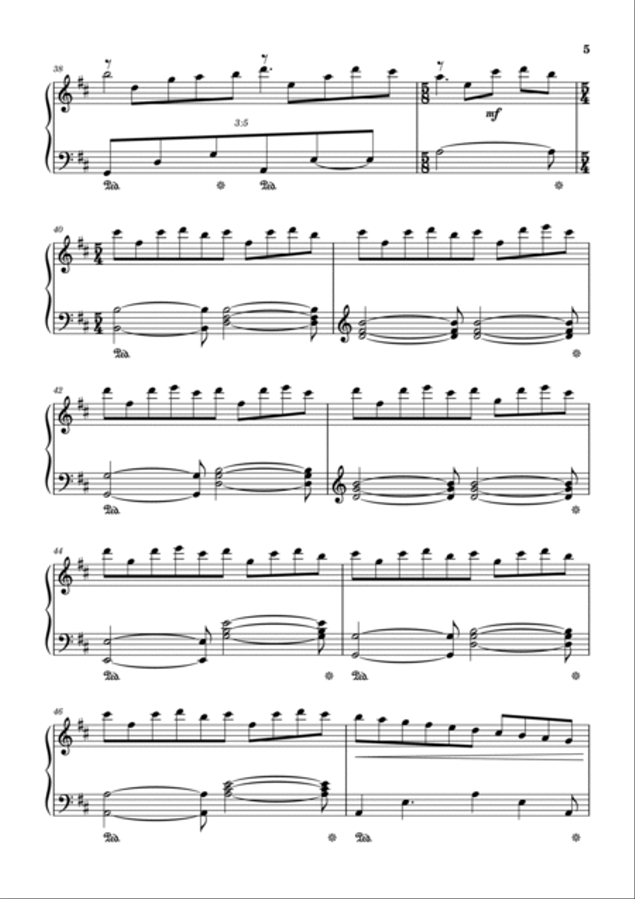 Nostalgia Piano Solo scores gallery preview page 5