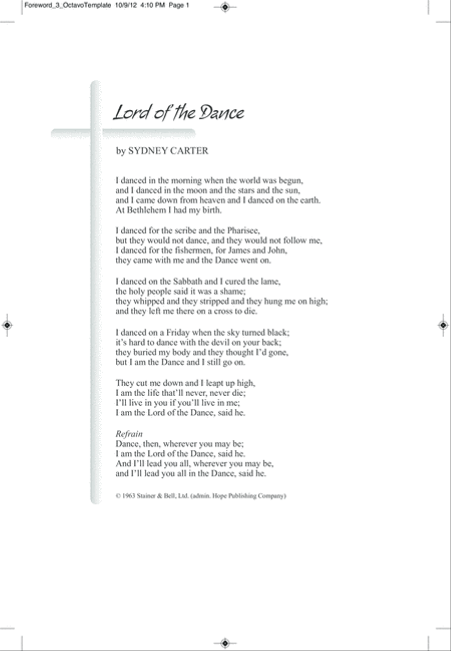 I Am the Lord of the Dance 4-Part scores gallery preview page 2
