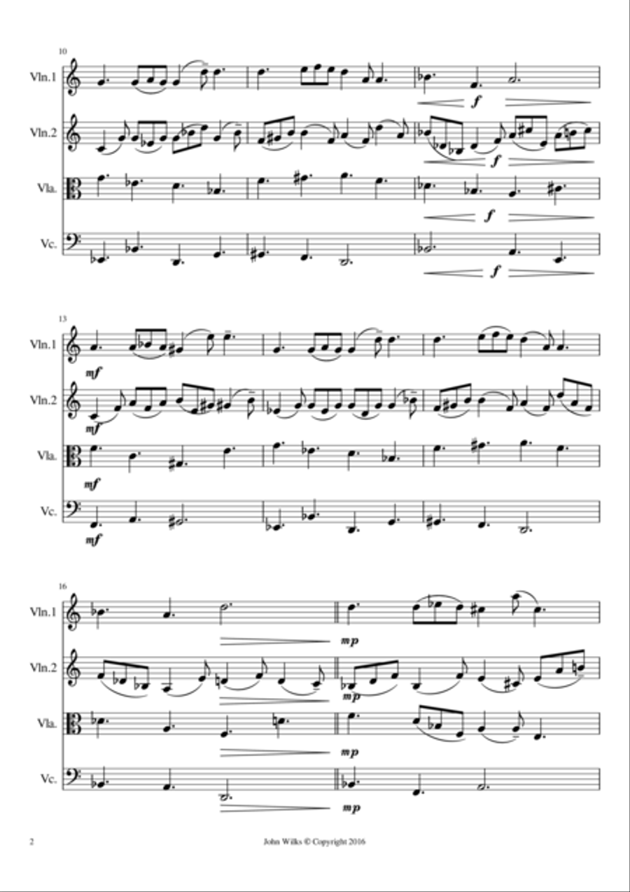 Air - String Quartet (Mov #2 of String Suite) String Quartet scores gallery preview page 2