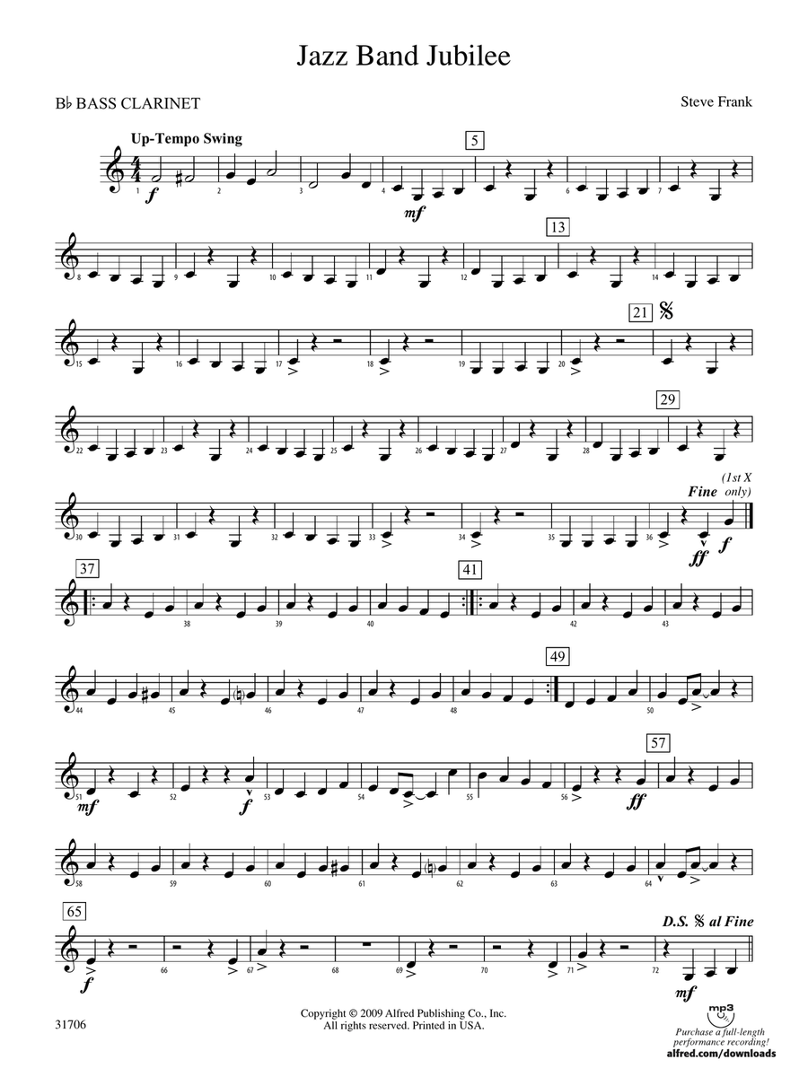 Jazz Band Jubilee: B-flat Bass Clarinet