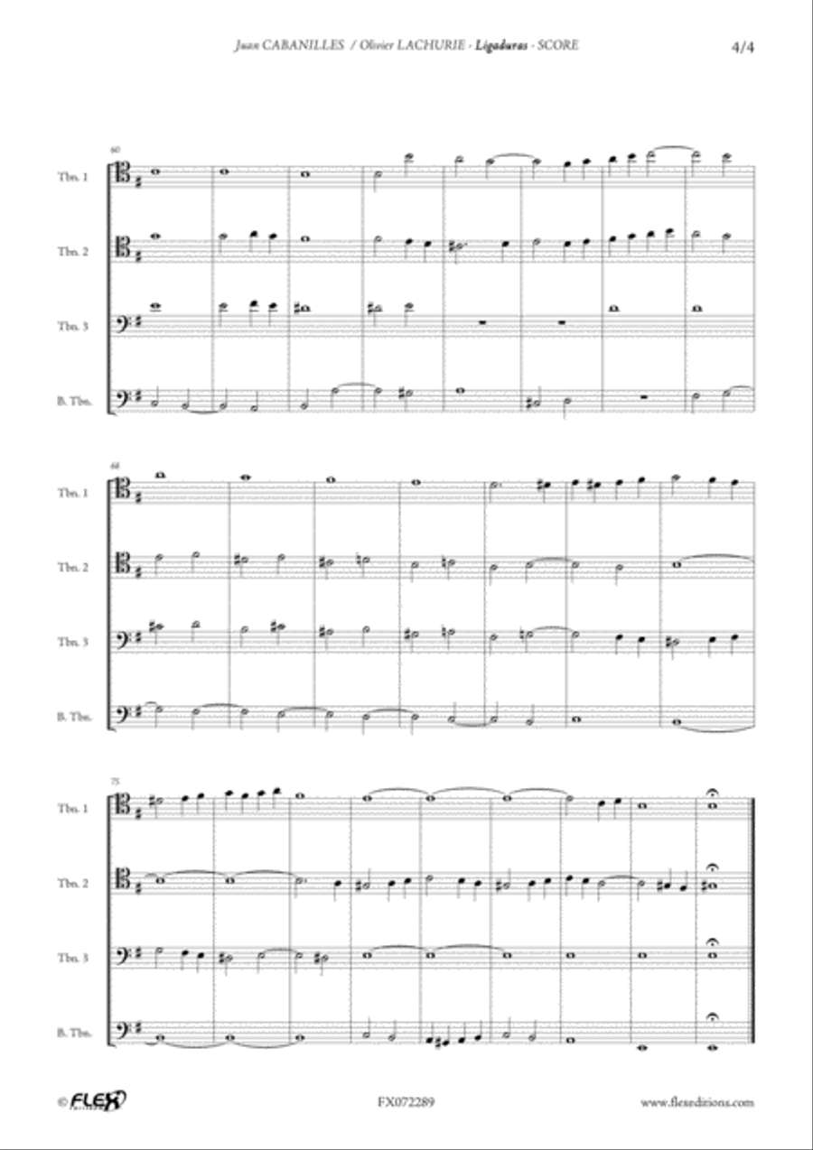 Ligaduras Trombone Quartet scores gallery preview page 4