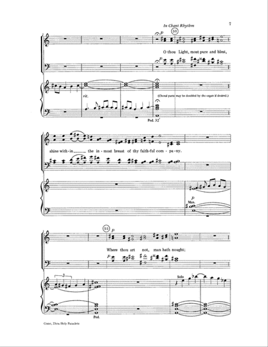 Come, Thou Holy Paraclete 4-Part scores gallery preview page 7