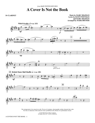 Book cover for A Cover Is Not the Book (from Mary Poppins Returns) (arr. Mark Brymer) - Clarinet