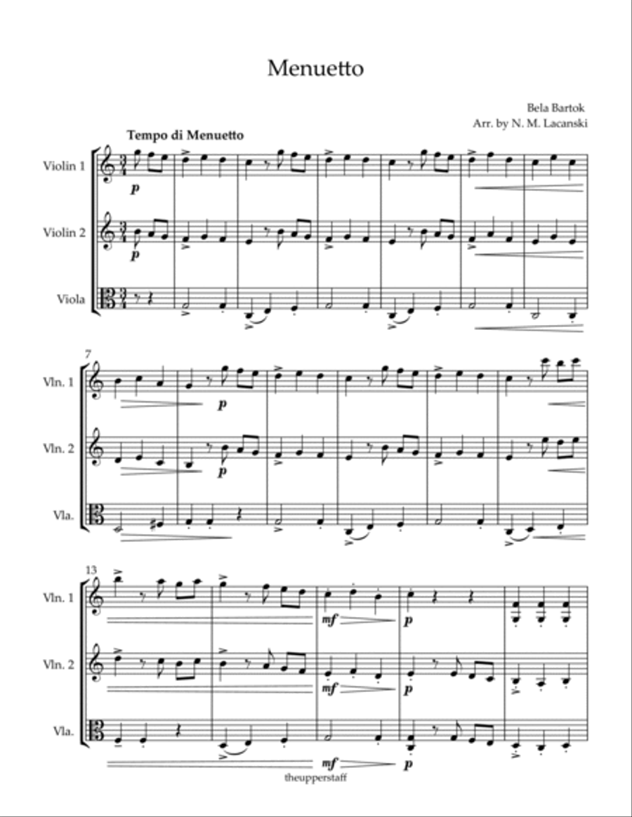 Menuetto Menuetto String Trio scores gallery preview page 2