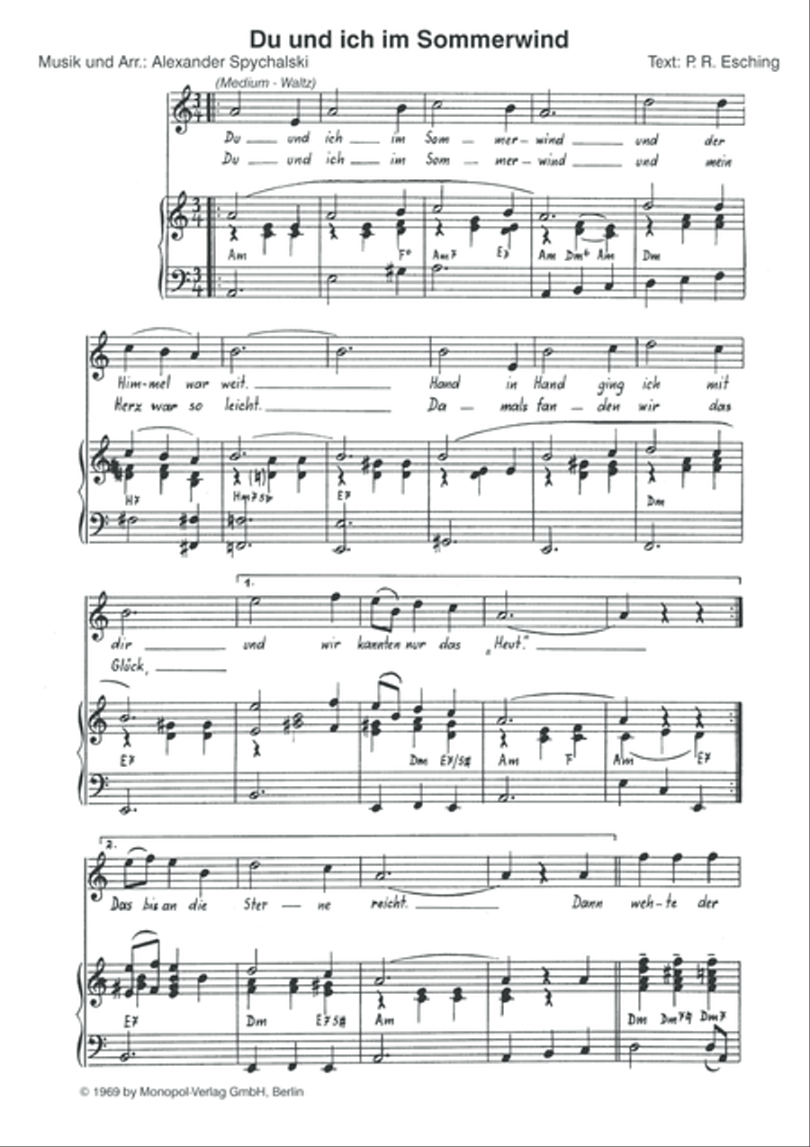 Du und ich im Sommerwind Du und ich im Sommerwind Voice scores gallery preview page 3