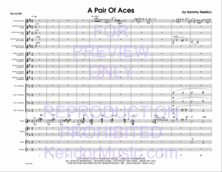Pair Of Aces, A (Full Score) Jazz Ensemble scores gallery preview page 2