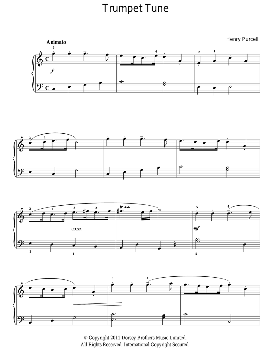 Trumpet Tune Voice scores gallery preview page 1