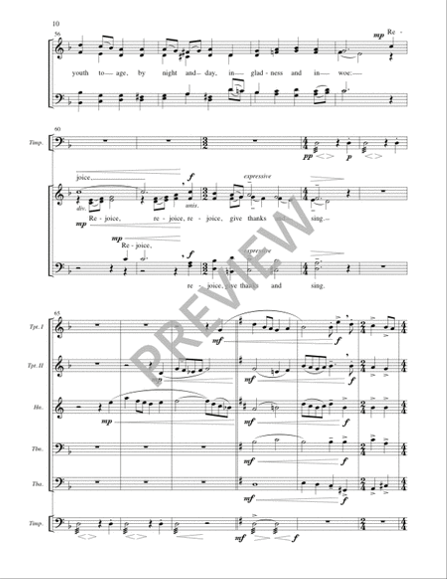 Rejoice, You Pure In Heart - Full Score and Parts 4-Part scores gallery preview page 11