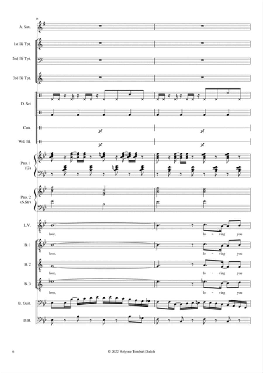 Loving You Jazz Ensemble scores gallery preview page 6