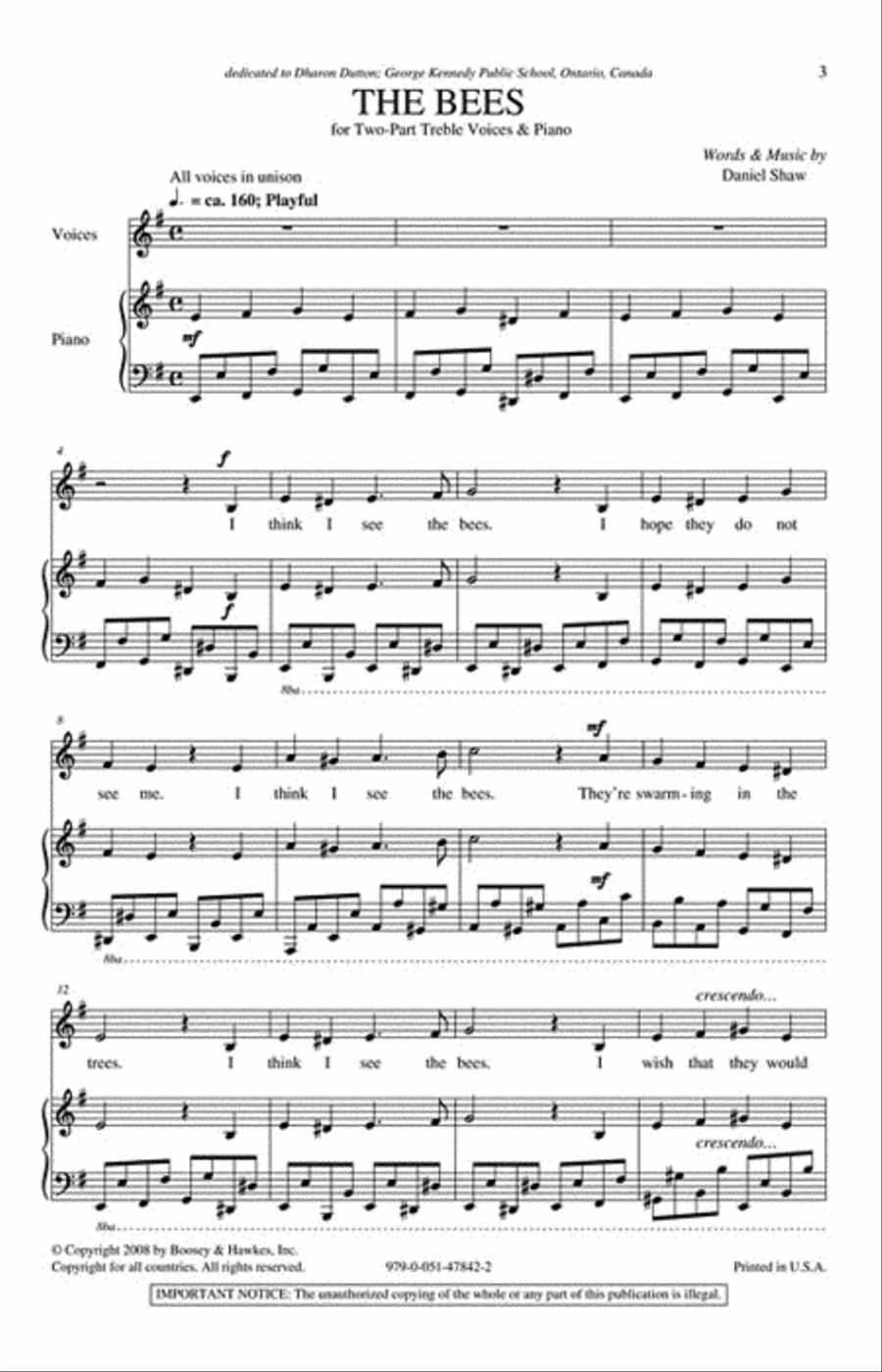 The Bees The Bees 2-Part scores gallery preview page 2