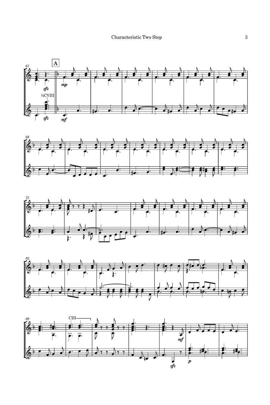 Characteristic Two Step - Exciting guitar duet Classical Guitar scores gallery preview page 6