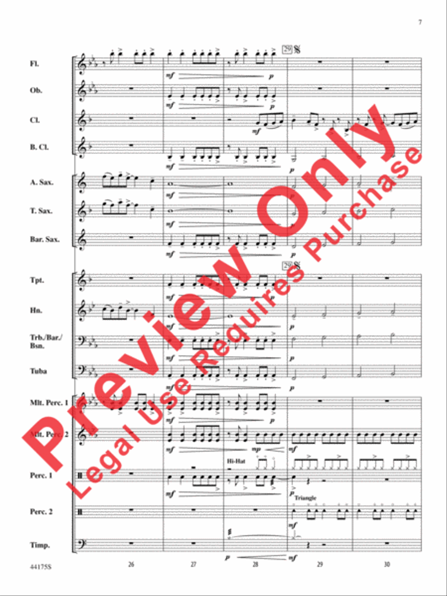 Skygazer Fanfare Concert Band scores gallery preview page 8