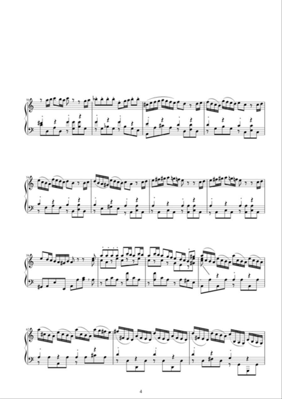 A.Vivaldi-Concerto in A minor (Rv 356) transcription for piano Piano Solo scores gallery preview page 4