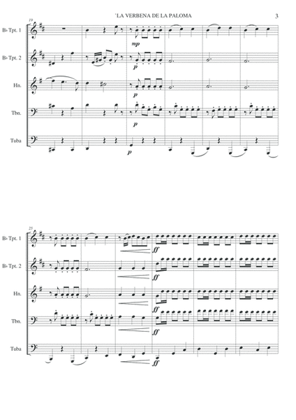 La verbena de la paloma (seguidillas) - brass quintet image number null