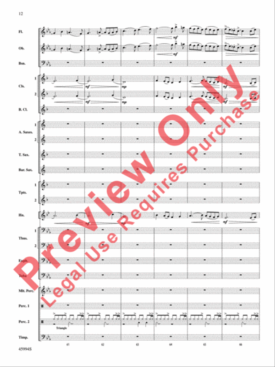 Shadows Unseen Concert Band scores gallery preview page 13