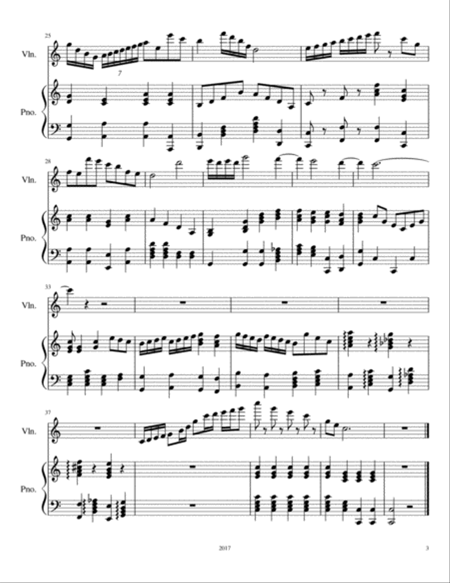 Rosewood Violin Solo scores gallery preview page 3