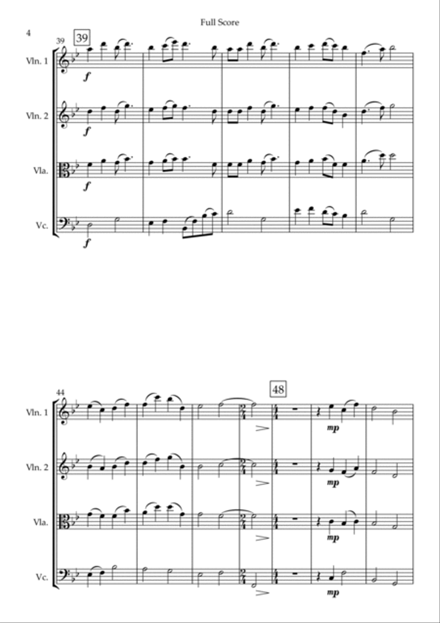 Perhaps Love String Quartet scores gallery preview page 4