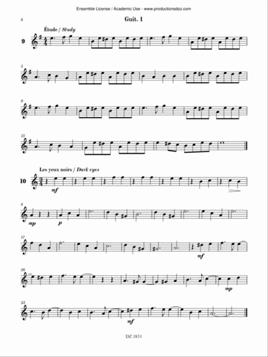 Ma guitare, mon band (guit. 1) vol. 2 Classical Guitar scores gallery preview page 4