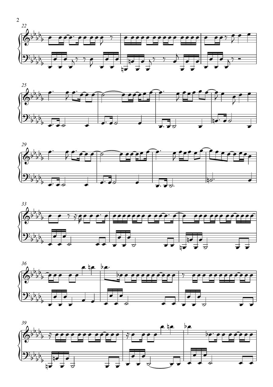 In The End Easy Piano scores gallery preview page 2