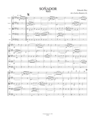 Soñador Waltz for String Quintet Score and Parts