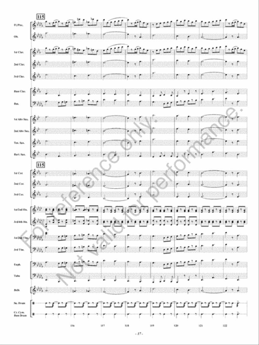 Lights Out Lights Out Concert Band scores gallery preview page 18