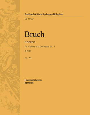 Book cover for Violin Concerto No. 1 in G minor Op. 26