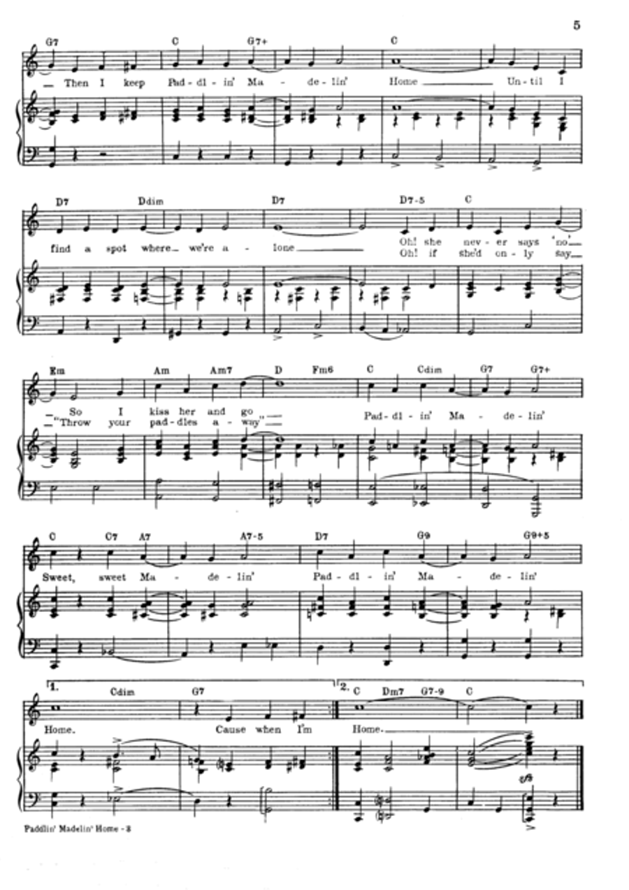 Paddlin' Madelin' Home Voice scores gallery preview page 4