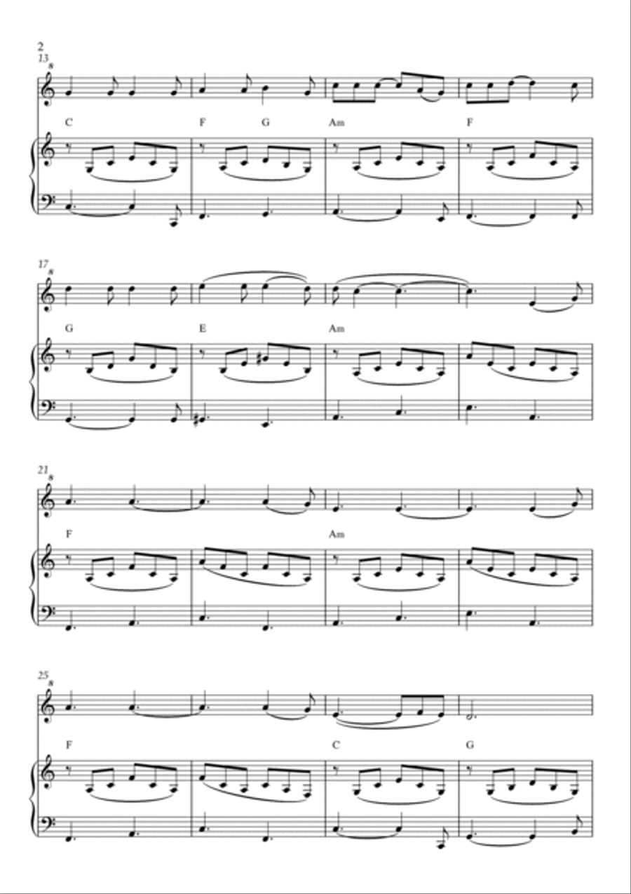 Hallelujah Soprano Recorder scores gallery preview page 2