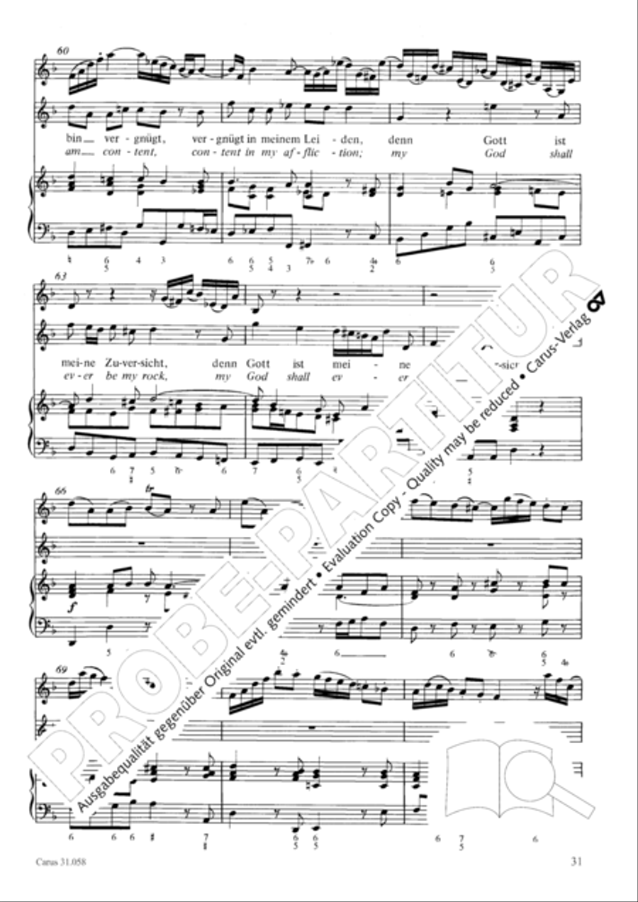 O God, what glut of care and pain (Ach Gott, wie manches Herzeleid) Orchestra scores gallery preview page 32