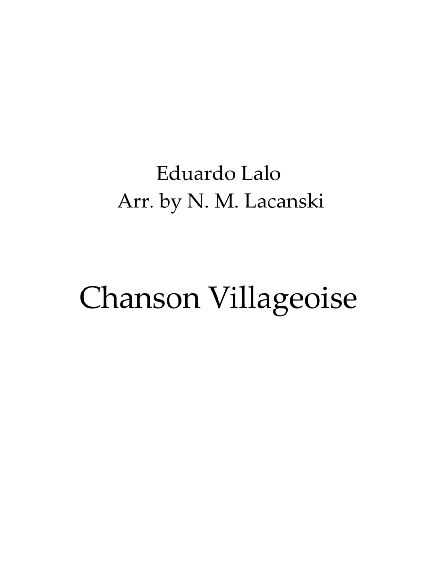 Chanson Villageoise image number null
