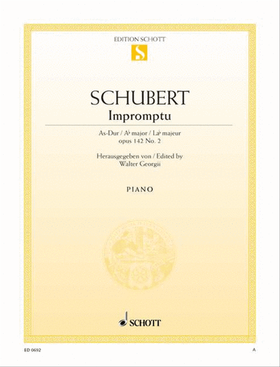 Impromptu, Op. posth. 142 D 935 No. 2 Piano Solo scores gallery preview page 1