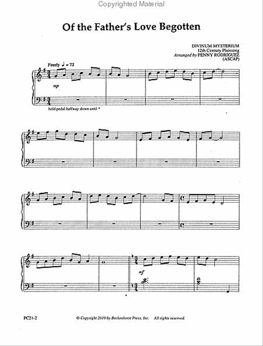 Of the Father's Love Begotten Piano Solo scores gallery preview page 2