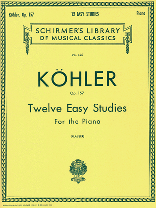 Book cover for 12 Easy Studies, Op. 157