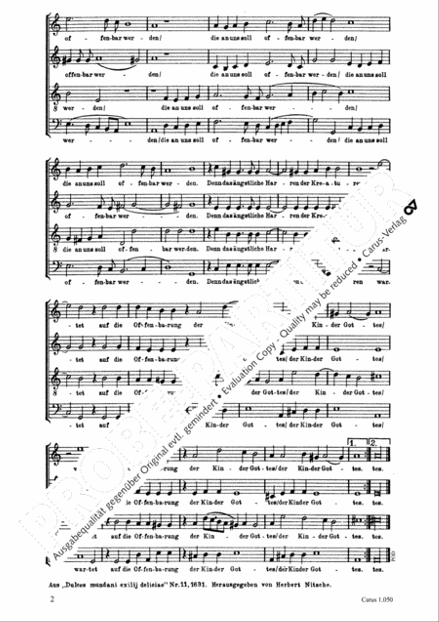 Now I indeed believe (Ich halte es dafur) 4-Part scores gallery preview page 3