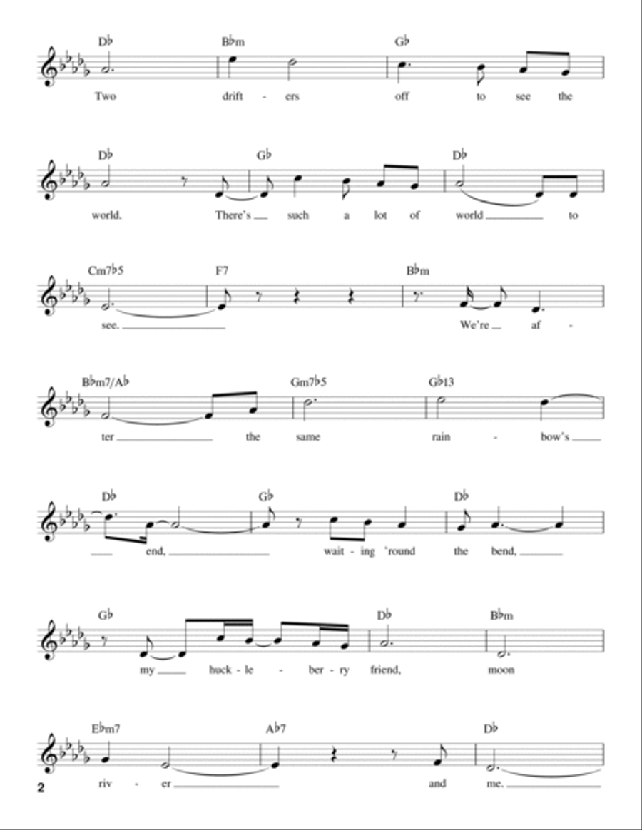 Moon River Moon River Voice scores gallery preview page 2