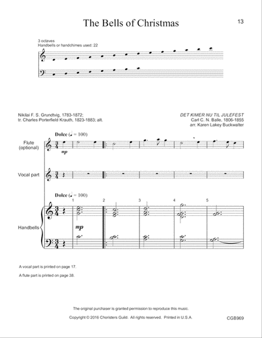 Ring and Sing the Seasons Handbell Choir scores gallery preview page 10