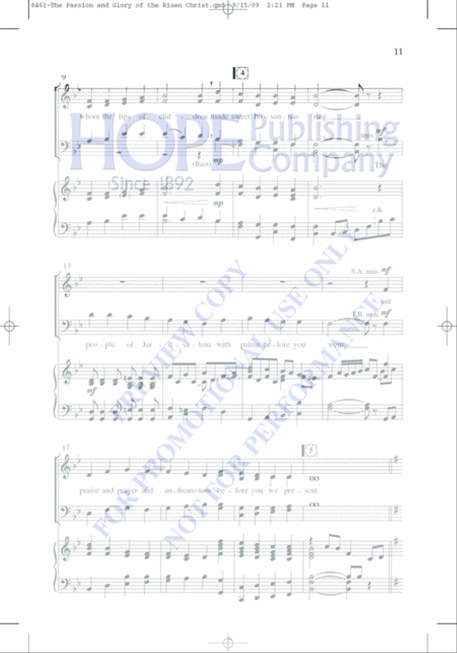 The Passion and Glory of the Risen Christ Choir scores gallery preview page 19